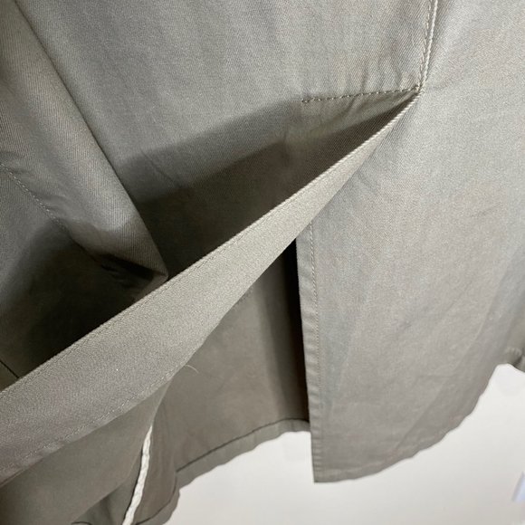 John Varvatos Collection Double Breasted Cotton Trench Coat Green - Picture 11 of 15